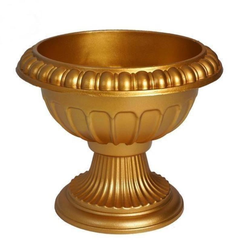 Efavormart 11" Tall Gold Roman Inspired Crafted Wedding Party All Weather Flower Pot 12 PCS