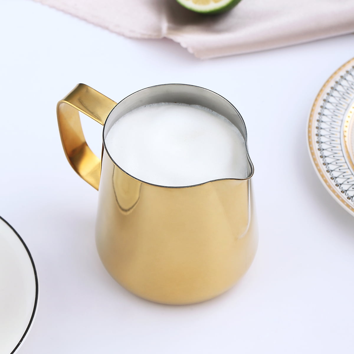 Colored Frothing Pitcher 12oz - Gold