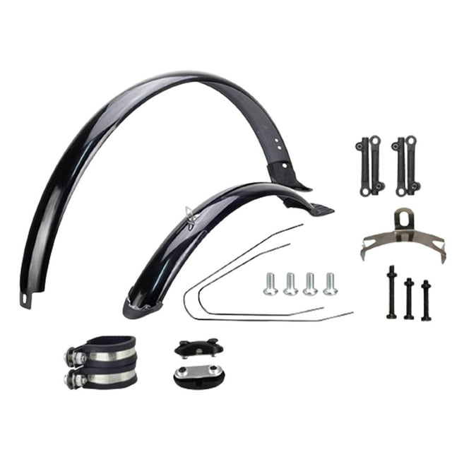 Guardabarros de bicicleta de montaña para neumáticos de 24 pulgadas protección de ruedas guardabarros de bicicleta Soporte negro con abrazadera