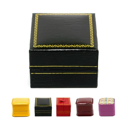Leather Earring Gift Boxes - Novel Box™ Jewelry Earring Boxes in Leather and Suede (Assorted Models)