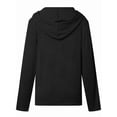 thumbnail image 4 of Womens Sweatshirts Hoodies Casual Loose Long Sleeve V Neck Button Down Pullover Fall Clothes Outfits Black XXXL, 4 of 5
