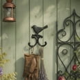 thumbnail image 5 of Iron Wall Hook Decorative Double Hook Birds Shaped Farmhouse Style Wall Hanger for Kitchen Bathroom Garden Tool Storage, Rustic Vintage Home Decor Wall Mounted Organizer, 5 of 8