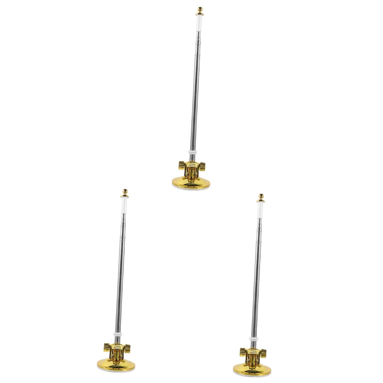 FRCOLOR 3pcs Outdoor Flag Pole Stand Durable Suction Cup Flagpole Stand Display Car Flag Mount Tool