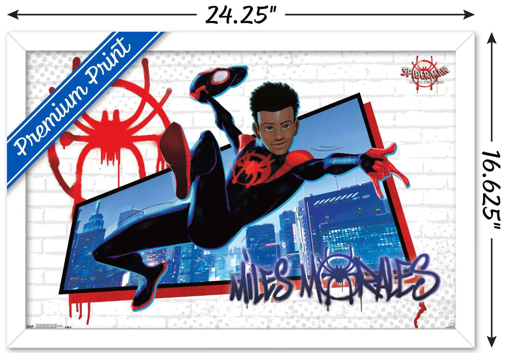 Marvel Cinematic Universe - Spider-Man - Into The Spider-Verse - Miles Wall Poster, 14.725" x 22.375", Framed