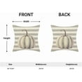 thumbnail image 5 of Fall Pillow Covers 20x20 Inch Set of 2,Grey Pumpkin Throw Pillows Case,Gray Stripes Autumn Outdoor Decorative Square Linen Farmhouse Harvest Decor Cushion Covers for Home Sofa Bed Couch, 5 of 6
