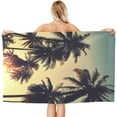 thumbnail image 2 of Palm Trees Large Beach Towel - Plush Thick Cotton Pool Towel, Adult Beach Towels, 2 of 16