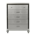 thumbnail image 5 of New Classic Furniture Valentine Wood Chest with 5 Drawers in Silver, 5 of 5
