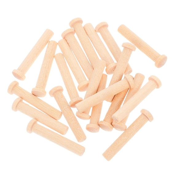 LABRIMP 20Pcs T Nails Solid Wood Round Head for Detailed Woodworking Projects 1.3x0.3x0.3in