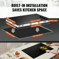 thumbnail image 6 of KFFKFF 30-Inch Built-in Electric Cooktop, 4 Burners, 7200W Ceramic Radiant Surface, Glass Panel, Knob Control, 11 Adjustable Heat Levels, 220-240V Hardwired Design (No Plug), 6 of 9