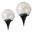 thumbnail image 4 of Luces solares de jardín, bola de vidrio agrietada LED blanca cálida impermeable para camino, Patio, césped, decoración al aire libre, 1g, 4 of 5