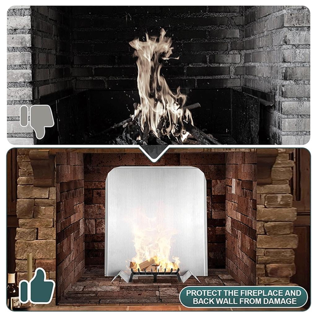 Giaone Heat Deflection Fireplaces Back Panel Adjustable Support Brackets Included