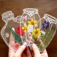 thumbnail image 2 of 20pcs/set Creative PET Transparent Glass Bottle Dry Flower Bookmark DIY Stickers Handmade Plants Specimen Bookmark DIY Materials MSD, 2 of 6