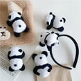 thumbnail image 3 of Broche de oso, horquilla para el pelo con forma de dibujos animados, cuerda para el pelo, muñeco de peluche de animales, diadema para niños, accesorios para el pelo, diadema de panda, 3 of 4