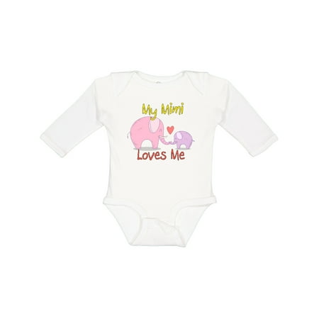 

Inktastic My Mimi Loves Me Gift Baby Boy or Baby Girl Long Sleeve Bodysuit
