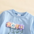 thumbnail image 5 of RTKFRFLM Cute Girls Outfits Toddler Winter Clothes Floral Embroidery Long Sleeve Top With Ruffle Pants Set Soft Comfortable Casual Wear For Baby Clothes Sets,Size 2-3 Years, 5 of 7