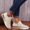 thumbnail image 3 of Dakaela Women's Walking Shoes Slip on Sock Sneakers Ladies Nursing Mesh Running Jogging Shoes Beige 8, 3 of 6