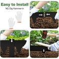 thumbnail image 6 of EAYSG 10-Pack Galvanized Steel Landscape Lawn Edging - 4.5in H Black Powder Coated Bendable Metal Strips - Hammer-in Edging Border w/ 11 Clips - Yard Pathway Divider (33Ft Total), 6 of 7