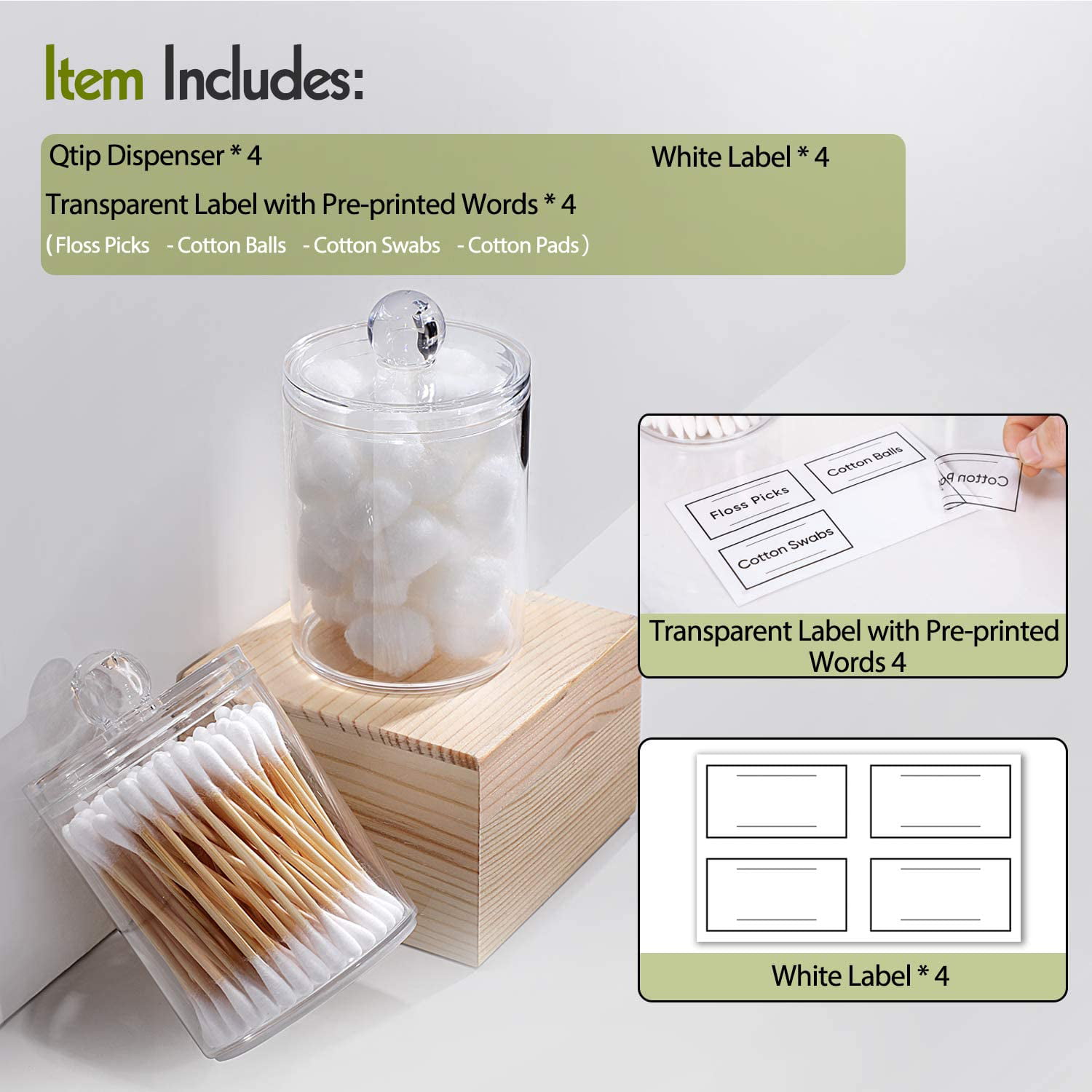Portable Toothpick Holder Qtip Holder Travel Case Floss Pick
