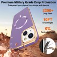thumbnail image 3 of for iPhone 15 Plus Case Magnetic Ultra Slim Plating Design, TPU + PC Hybrid Shockproof Anti-Scratch Back Cover, Lightweight Drop Protective Phone Case Cover for iPhone 15 Plus, Darkpurple, 3 of 7