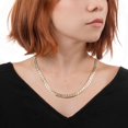 thumbnail image 5 of Cadena Collar Barbada Bitono 7mm Unisex 55cm Chapa de Oro 18K Ametrinaa MPCA0021, 5 of 5