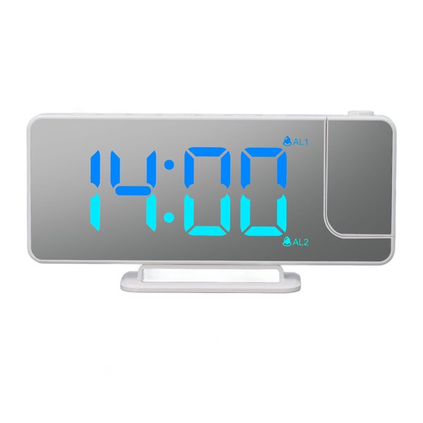Reloj Despertador De Proyección, Reloj Digital Proyector De Diseño Moderno Pantalla LED Reloj Despertador De Proyección, Reloj Despertador Digital Con Espejo LED De 7,4 Pulgadas
