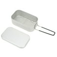 thumbnail image 4 of Bento Box, Foldable Grip Food Container Aluminum Alloy Save Space  For Outdoor, 4 of 8