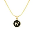 thumbnail image 1 of SIfdSeng Collier Initiale 26 Forme Ronde Chaîne Alphabet 26 Collier Alphabet A Z Initiale 26 Colliers Dorés pour Femmes Filles, 1 of 4