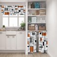 thumbnail image 2 of 36 Inch Kitchen Curtains Orange and Black Geometric Abstract Art Window Curtains and Valances Set of 3, Black Line White Short Tier Curtain for Kitchen,Vintage Small Kitchen Decor, 2 of 5