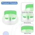 thumbnail image 3 of Uxcell 25 Pcs Plastic Spring Cord Lock, Double-Hole Slider Toggles Clip End Stopper Fastener, Transparent + Green, 3 of 7
