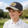 thumbnail image 2 of CAUYDY Toddler Boys Baby Girls Baseball Hats Kids Boy Caps Toddler Sun Hats for Summer Adjustable 3T 4T 5T 6T 7T 8T (Sizes One Size,B1-Black), 2 of 7