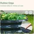 thumbnail image 4 of Galvanized Steel Raised Garden Bed 12" Tall Oval Galvanized Steel Raised Garden Bed - 7x3ft Oval Outdoor Planter Box with Rubber Edging (Grey), 4 of 7