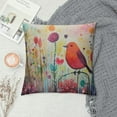 thumbnail image 2 of JEUXUS  Modern Decoration Throw Pillow Covers  Retro Bird Flowers Throw Pillowcover Vintage Sofa Cushion Cover for Couch Double Print, 2 of 5