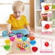 thumbnail image 3 of Juguetes Montessori de madera 2 3 4 años Clips de arcoíris Cuentas Clasificación Rompecabezas a juego Juegos educativos Bandeja para niños Educación preescolar Regalos de cumpleaños para niños niñas esquí esquí Gafas de esquí, 3 of 5