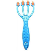 Blue 4 Finger Massager Rolling Plastic Body Massager Relieve Fatigue To Buttock Hip Head Leg
