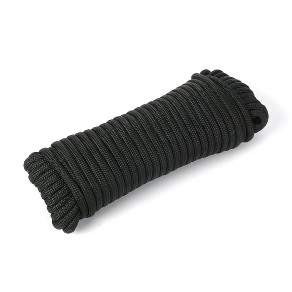 Ozark Trail 50 Foot 1100lbs Paracord, 100% Polyester, Black