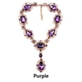 thumbnail image 4 of Guardurnaity Collar de aleación de cristal para mujer, collares llamativos a la moda con colgante, adorno de joyería brillante para fiesta de Bar Ropa, zapatos y accesorios Miscelánea Púrpura Guardurnaity AP014884-03, 4 of 6