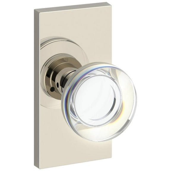 Baldwin PVCCYCFR055 Contemporary Crystal Privacy Door Knob Set - Nickel