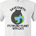 thumbnail image 4 of Inktastic Save Earth It's the Only Planet with Cats with Black Cat T-Shirt, 4 of 5