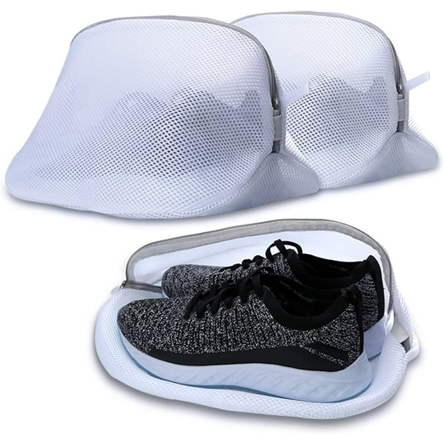 Filet à Linge pour Chaussures / Baskets, Sac à Linge avec Fermeture Éclair pour machine à Laver, Filet à Chaussures, Sac à Chaussures, protection de Sac à Linge Filets pour Rangement et Voyage, 3 Pcs
