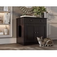 thumbnail image 5 of Palace Imports 100% Solid Wood Ziva 2-Door Cat Litter Box Enclosure with 2-Drawers, Java, 5 of 5