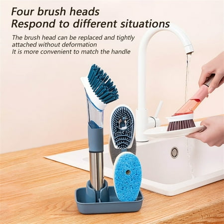 

BMForward Creative Straw Plastic Cleaning Brush Long Handle Wash Sink Pot Brush