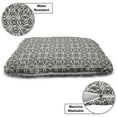 thumbnail image 3 of Moroccan Pet Bed, Continuous Detailed Floral Inspired Ornaments Abstract Monochrome Pattern, Resistant Pad for Dogs and Cats Cushion with Removable Cover, 24" x 39", Ivory Dark Taupe, by Ambesonne, 3 of 4