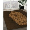 thumbnail image 3 of Ahgly Company Machine Washable Indoor Square Transitional Mahogany Brown Area Rugs, 4' Square, 3 of 7