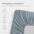 thumbnail image 6 of Comfy Cubs Muslin Fitted Bassinet Crib Sheet, Extra Soft 100% Muslin Cotton - 2 Pack, Pacific Blue and Heather, 6 of 7