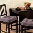 thumbnail image 2 of Gray Hyatt Microfiber 17 x 15 in. Indoor Tufted Chair Cushion (2-Pack) by Greendale Home Fashions, 2 of 6
