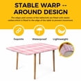 thumbnail image 4 of Pink Plaid Table Cloths for 3 Foot Rectangle Tables, Modern Art Checkered Farmhouse Patio Waterproof Elastic Fitted Tablecloths, Washable Rectangular Table Cover for Camping, 4 of 8