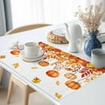 thumbnail image 3 of Thanksgiving Orange Pumpkin Placemats Set of 2 Fall Orange Brown Maple Leaves Heat Insulated Linen Place Mats, Washable Stain-Proof Table Mats for Dining Tables Holiday Decor 13x19inch, 3 of 9