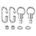 thumbnail image 1 of Unique Bargains M10 Lamp Female Loop Holder with Chain Quick Link Lifting Eye Nut Hook Ring 44 Lbs Load Silver, 1 of 5