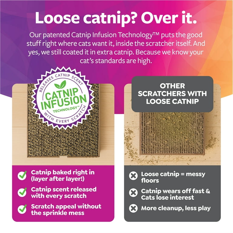 SmartyKat Super Scratcher & Scroll, Wide Corrugated Cat Scratcher