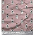 thumbnail image 1 of Soimoi Polyester Crepe Fabric Muffler,Wollen Cap & English Cocker Spaniel Dog Decor Fabric Printed Yard 52 Inch Wide, 1 of 1